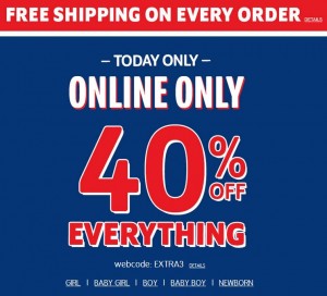 childrens place 40 off free shipping