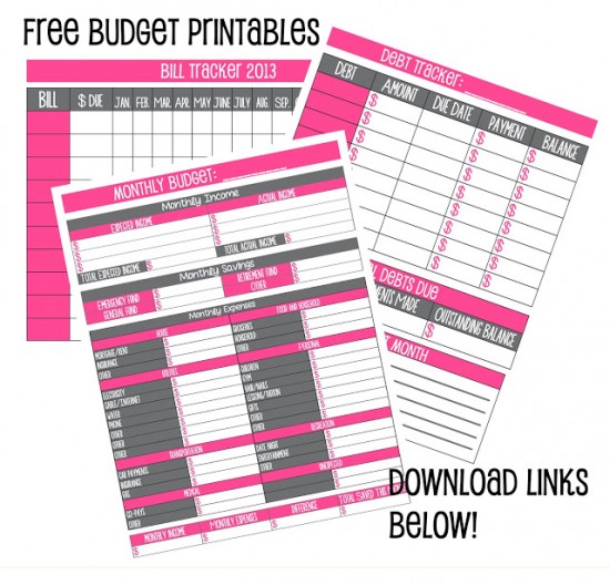 Free Budget Printables