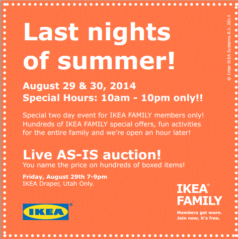 Ikea Last Nights of Summer Sale