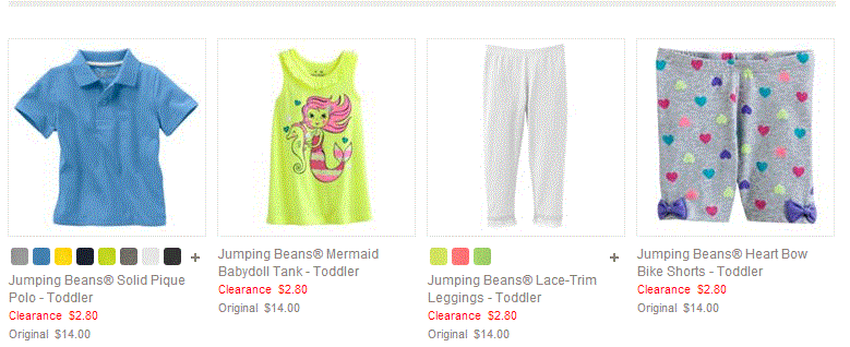 Kohls Kids Kids Clothing as low as $1.41 each!  Shipped Free!  *Today Only*