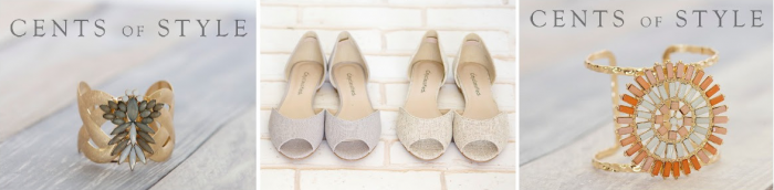 cents of style ballet flats and a bangle bracelet