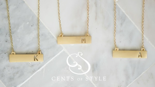 cents of style letter necklace