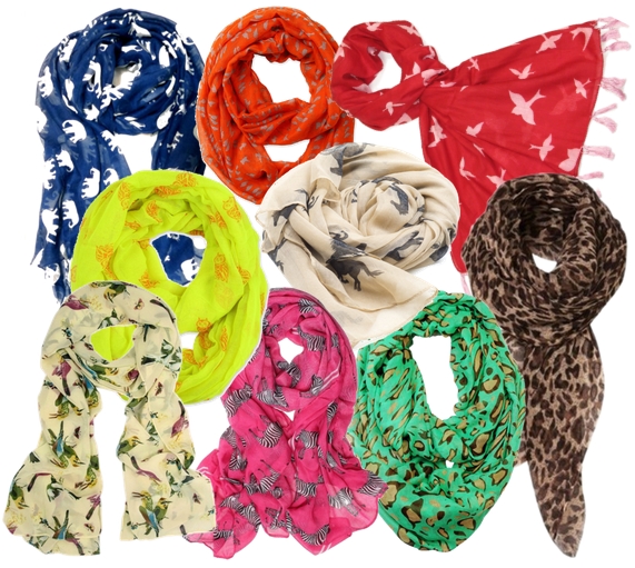 animal print scarves