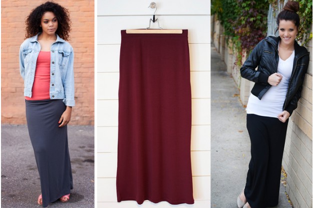 solid maxi skirts pick your plum
