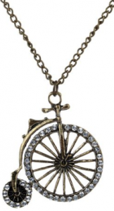 vintage bicycle necklace