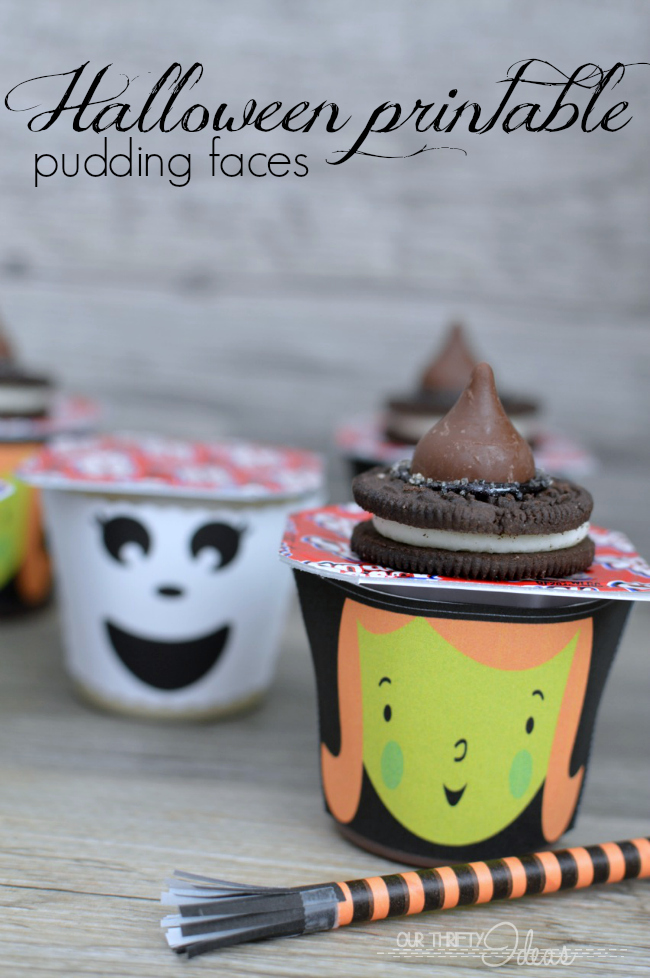 Halloween Printable pudding faces
