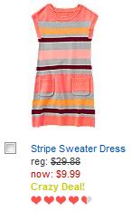 crazy 8 striped sweater dress