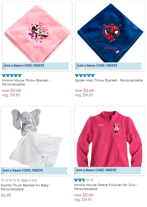 disney personalized fleece and blankets