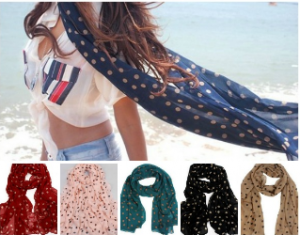 poka dot scarfs