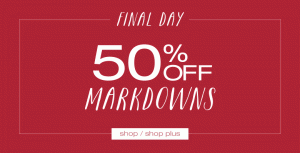 50 off markdowns