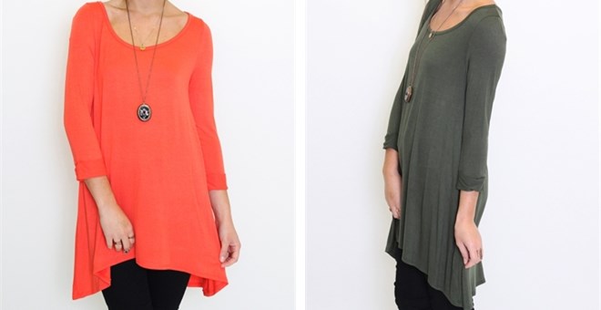 Ballerina Cuffed Tunic Dresses