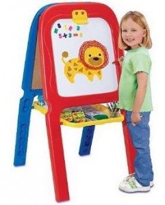 Crayola Kids' 3-in-1 Drawing Easel with Magnetic Letters
