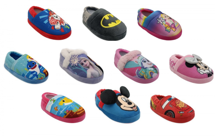 kids character slippers