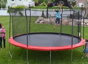Propel Trampolines 15 Enclosed Trampoline with Anchor Kit