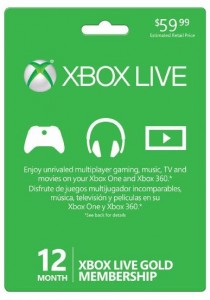 Xbox Live 12 Month Gold Membership