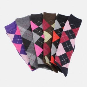 4-Pack Ladies Knee-High Argyle Socks