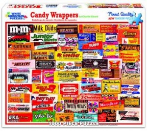 White Mountain Puzzles Candy Wrappers - 1000 Piece Jigsaw Puzzle