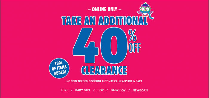 childrens place 40 off
