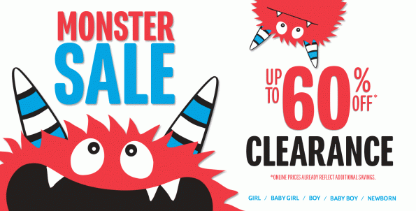 childrens place monster sale