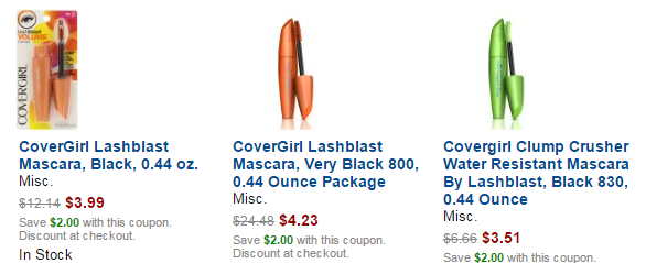 covergirl lashblast mascara coupon items