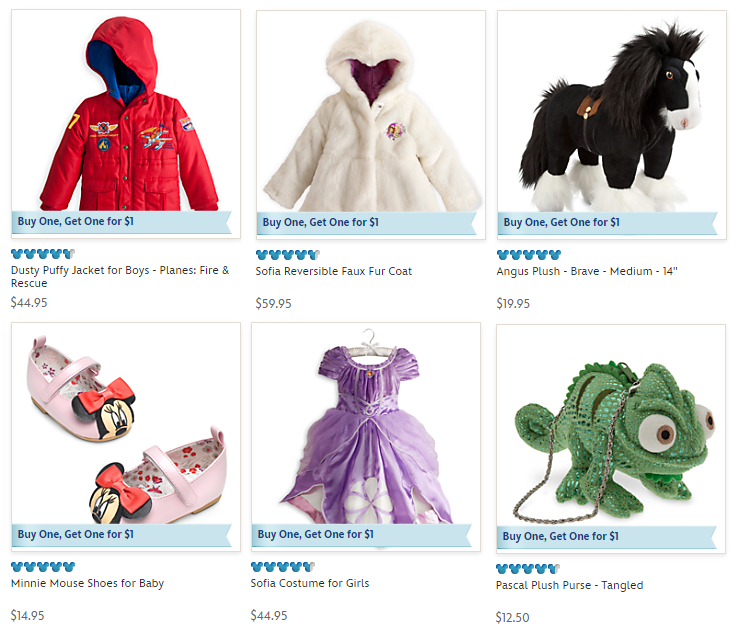 disneystore bogo $1 sale