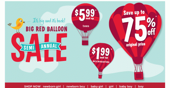 gymboree red balloon sale
