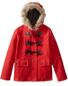 Dollhouse Big Girls' Toggle Coat with Faux-Fur Hood