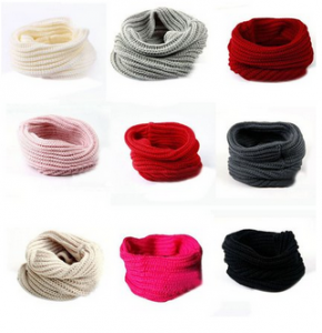 Juanshi Women Warm Infinity One Circle Knit Wool Blend Cowl Loop Scarf Shawl