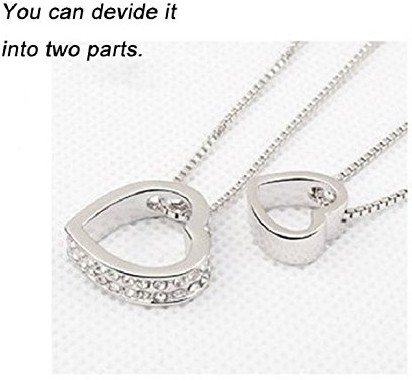 double heart necklace