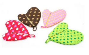 heart oven mits
