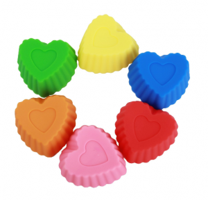 heart silicone cupcake