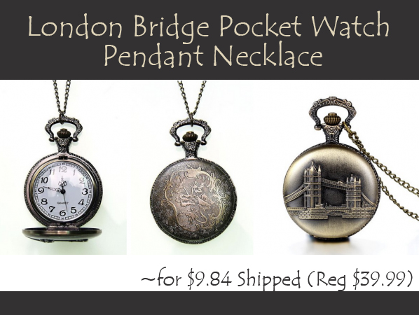 london bridge pocket watch pendant necklace