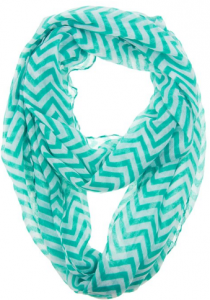 teal chevron scarf