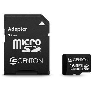 Centon MP Essential 16GB microSDHC Class 10 Memory Card with Full SD Adapter