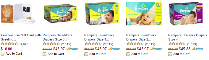 pampers amazon gift card deal