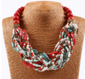 red bead necklace