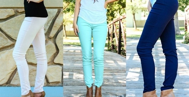 color jeggings