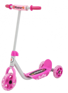 pink razor three whell scooter