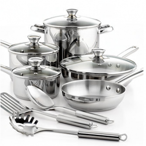 Macy's Tools of the Trade Stainless Steel 12 Piece Cookware Set