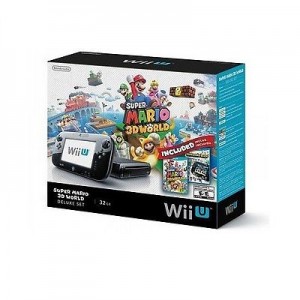 Nintendo Wii U Deluxe Set Super Mario 3D World and Nintendo Land Bundle - Black