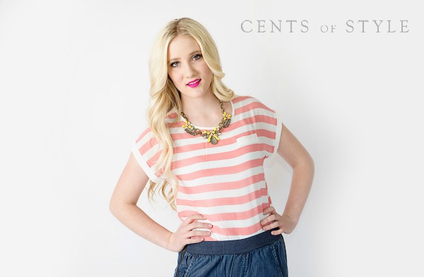 striped spring blouse