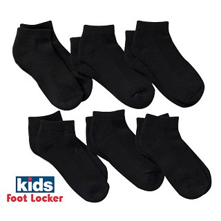 6 Pack Kids Foot Locker Low Cut Socks