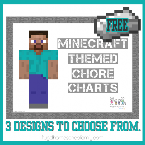 Minecraft Themed Chore Chart
