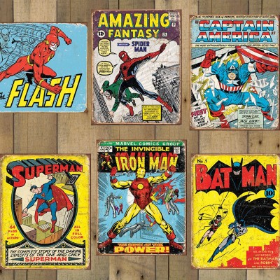 Officially Licensed Retro Comic Book Tin Signs
