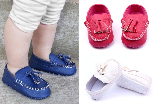 Soft Faux Leather Baby Moccasins