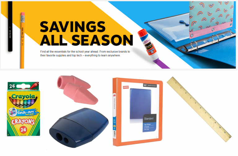 HUGE Back To School Savings at Staples! Order Online + FREE Shipping or