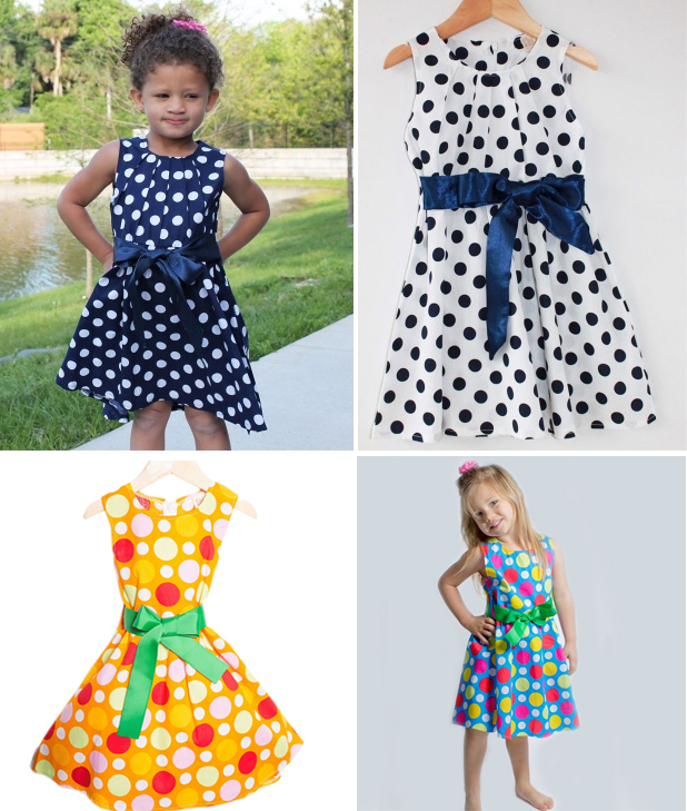 girls polka dot dresses