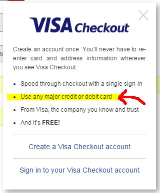 visa checkout option