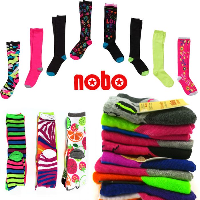 8 pairs of Assorted Funky Knee High Socks by No Boundaries