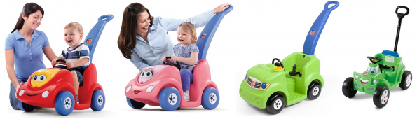 Little Tikes 2-in-1 Cozy Roadster and Step2 Push Around Sport Buggy Ride-On